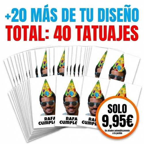 Consigue 20 tatuajes más del mismo diseño por solo 9,95€