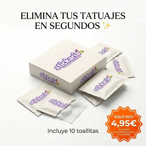 Toallitas para retirar tatuajes (x10)