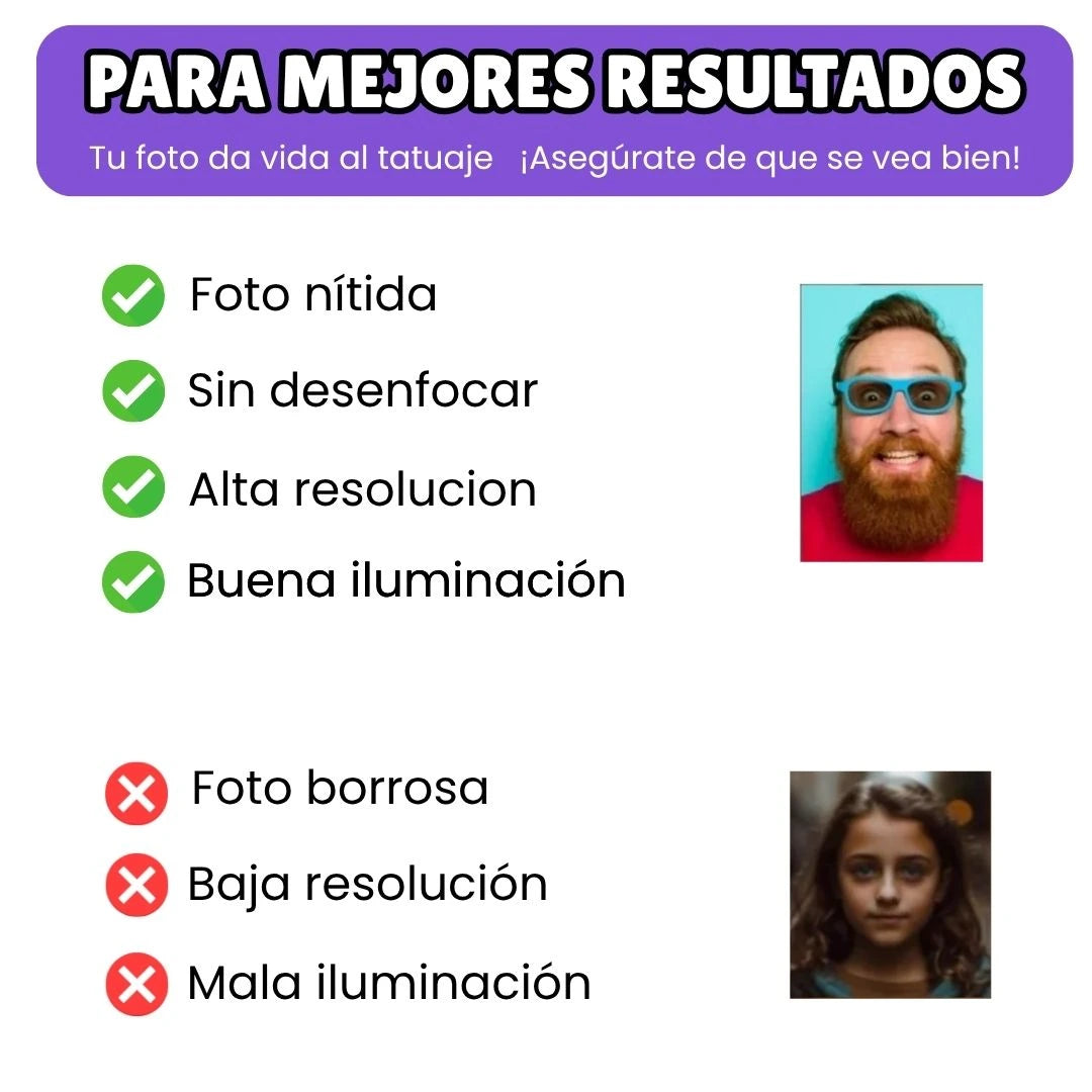 Tatuaje temporal – Solo la Cara